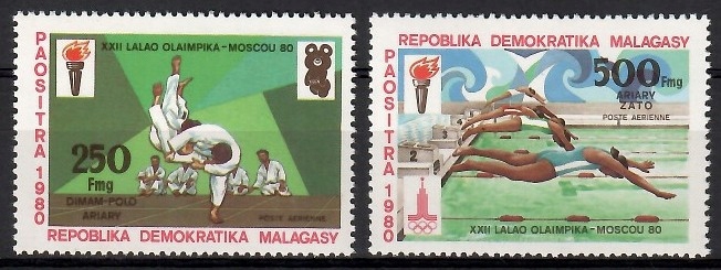 Madagaskar 1980 Mi 865-866 Czyste **