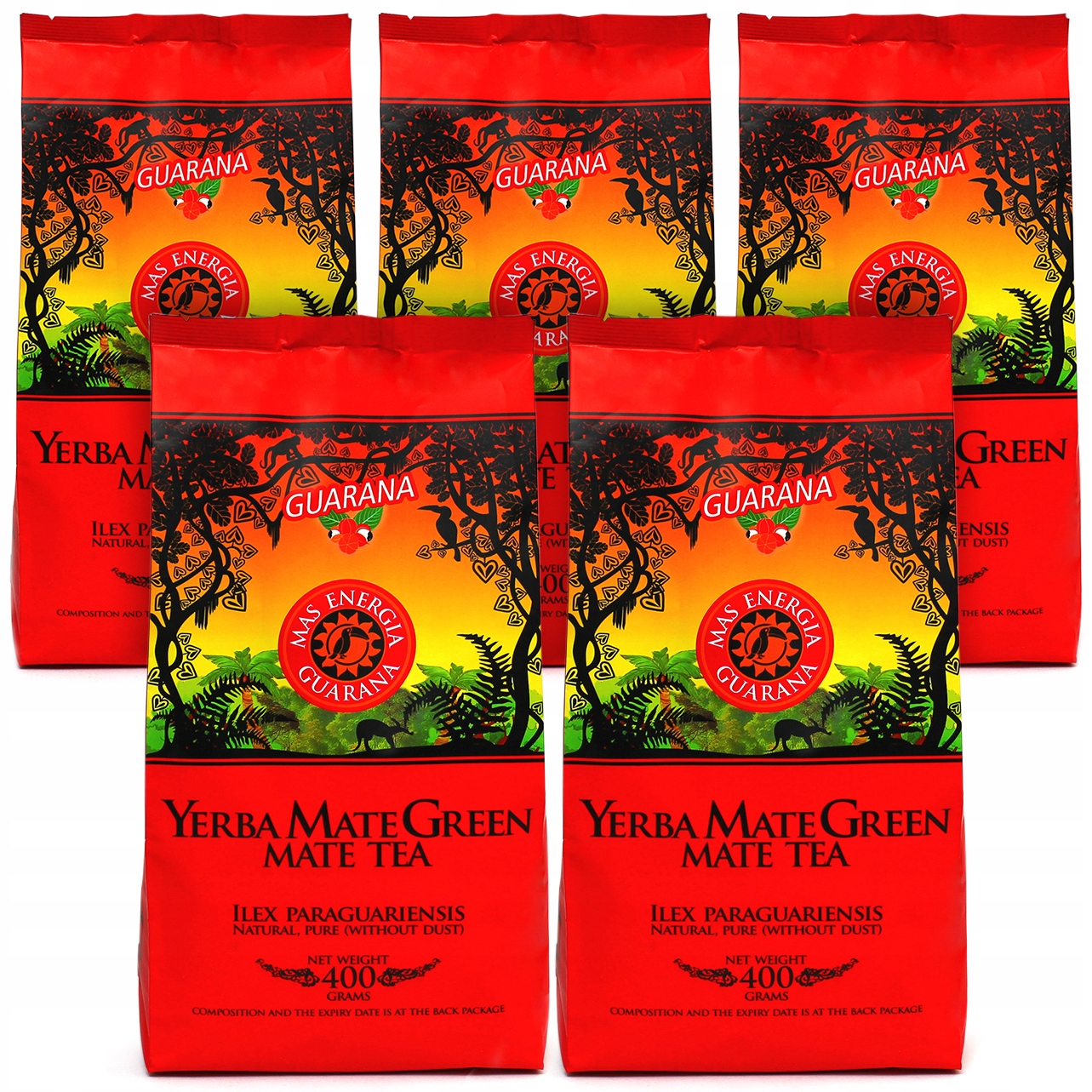 Levně Yerba Mate Green Mas Energia Guarana 5x400 g