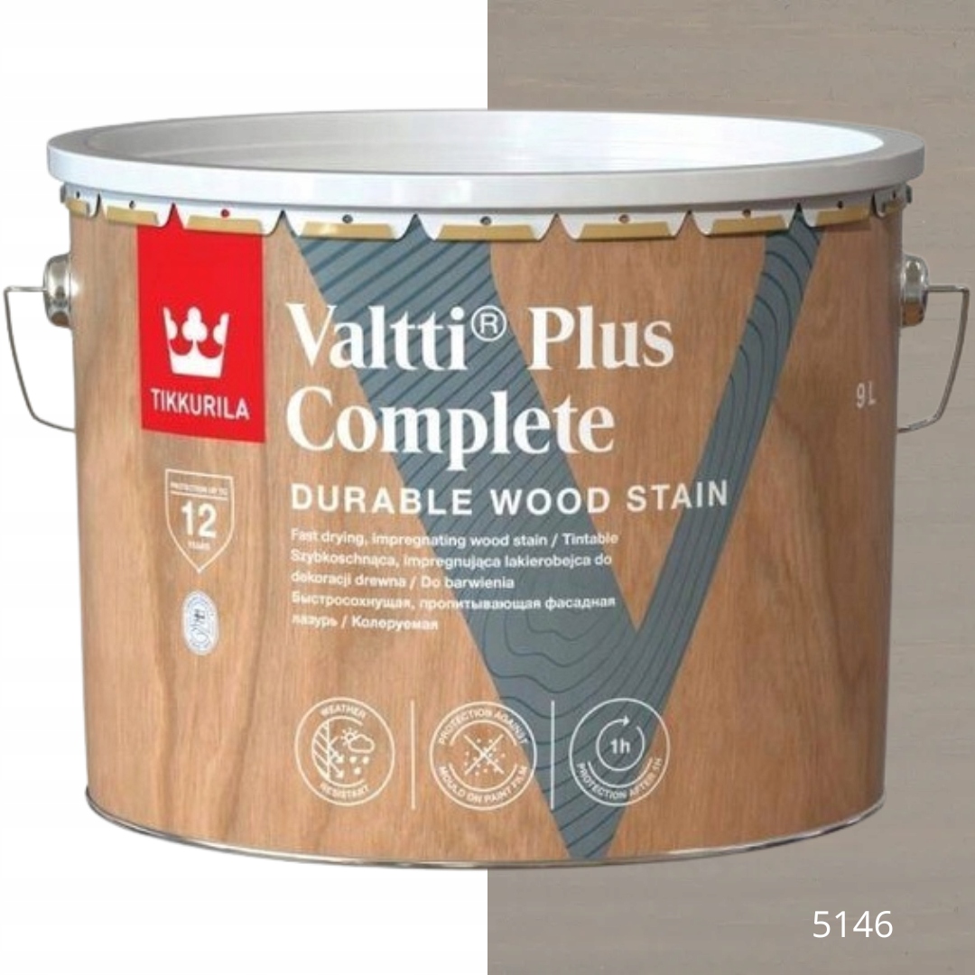 Tikkurila Laková Obruba Valtti Plus Complete 9L Barva 5146