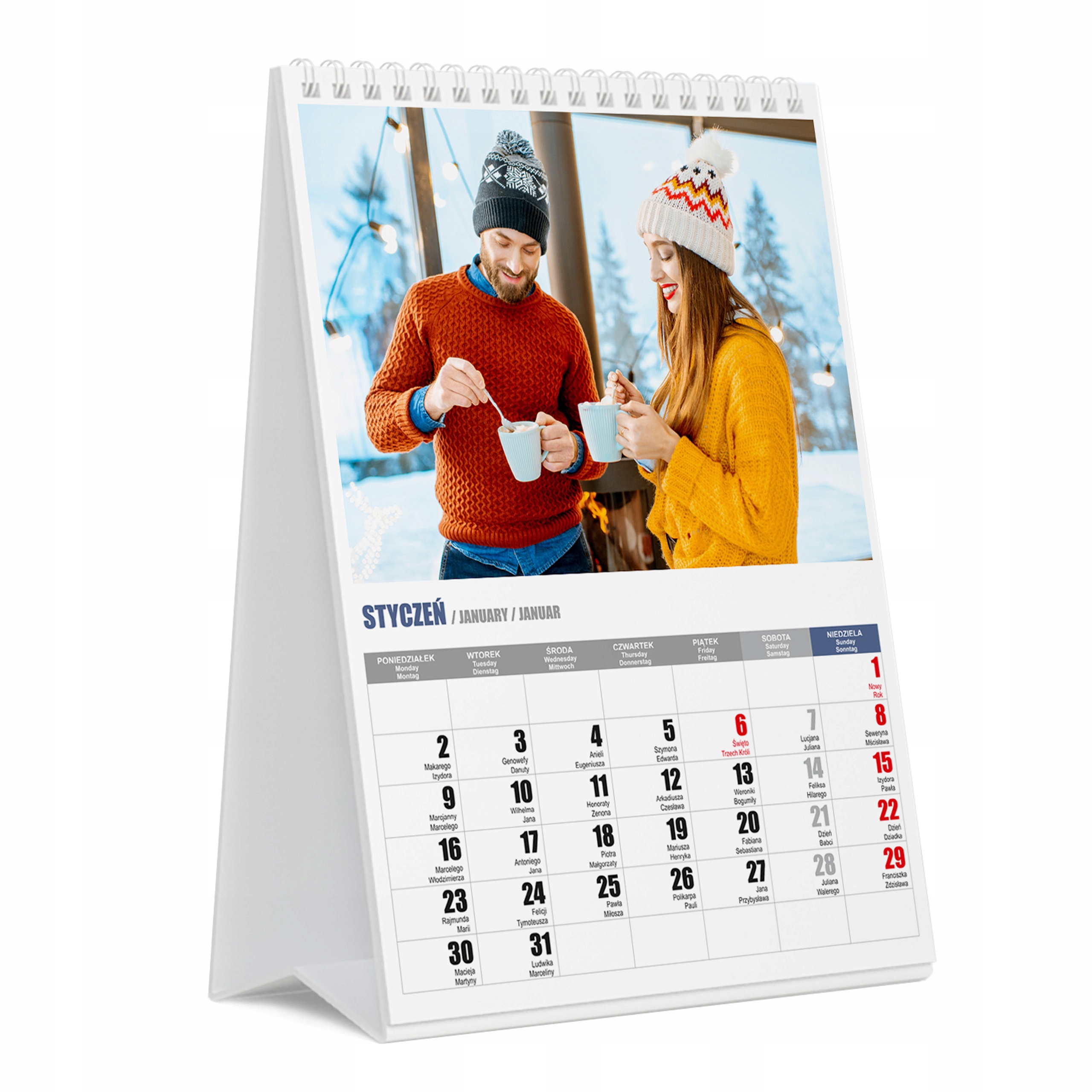 

4x Foto-kalendarz A5 biurkowy Personalizowany daty