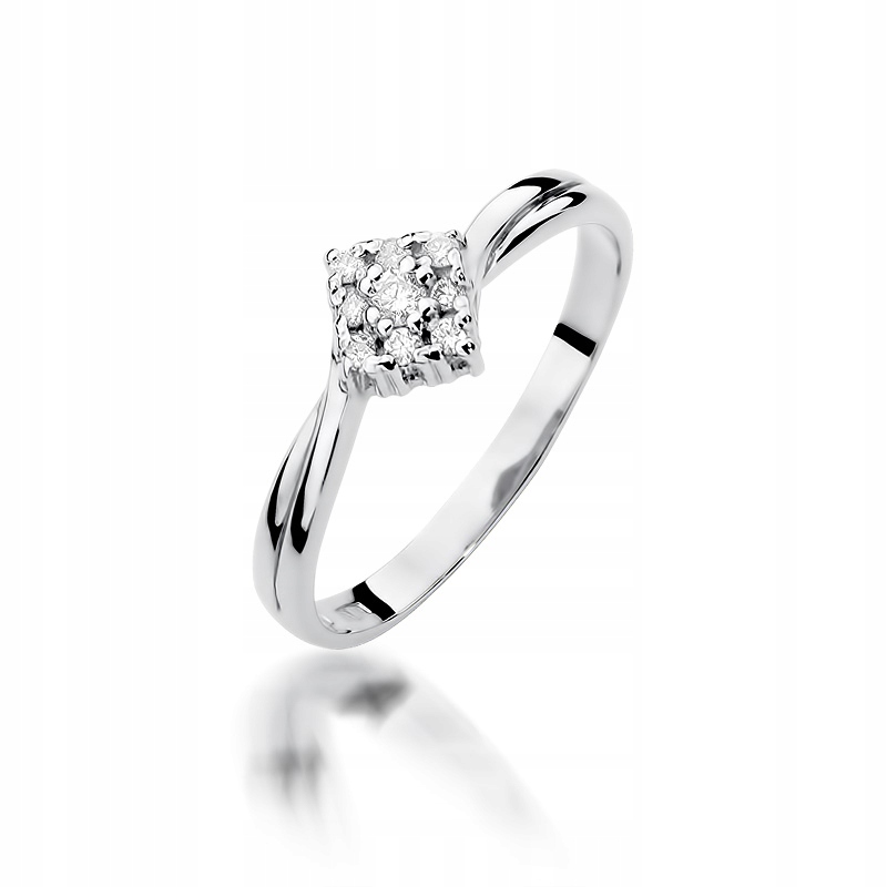 

Pierścionek Zaręczynowy Białe Złoto Brylant Grawer