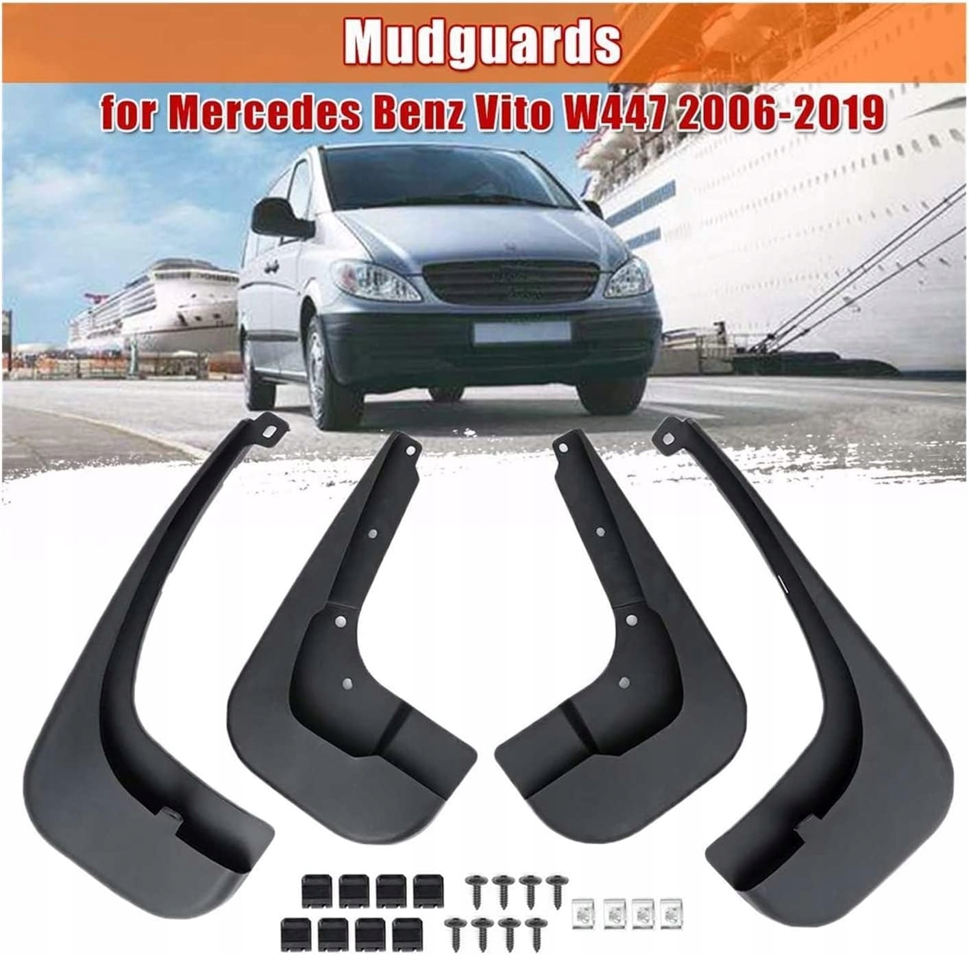 MERCEDES V-CLASS VITO VIANO W447 2017- CHLAPACZE - OSŁONY NADKOLA CHLAPAKI