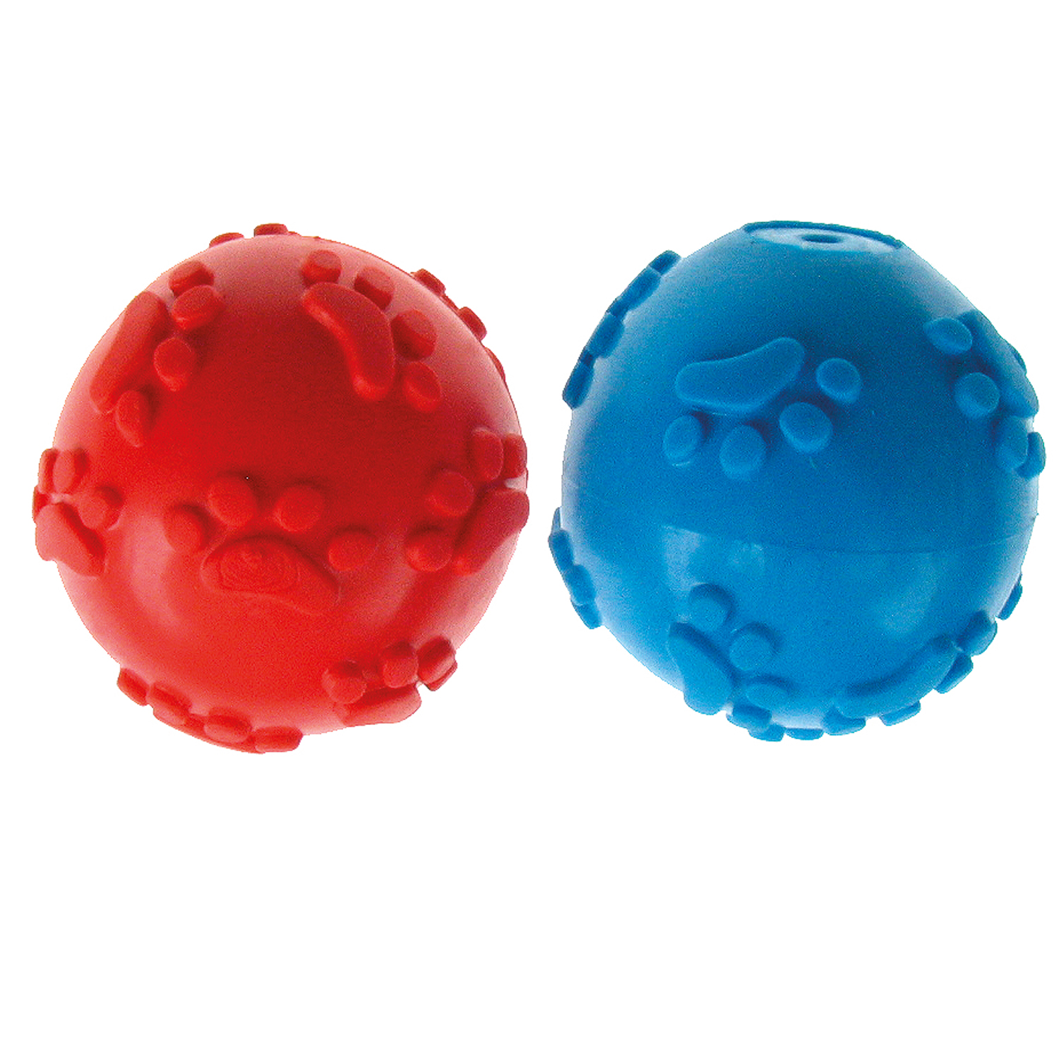 

Piłka Ø6cm z lanej gumy piszcząca wzór łapka