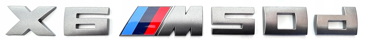 Bmw X6 M50d X6 M 50d emblém logo značka nápis šedá (steel grey)