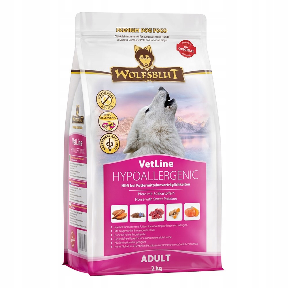 Sucha karma dla psa Wolfsblut Vetline Hypoallergenic 2kg