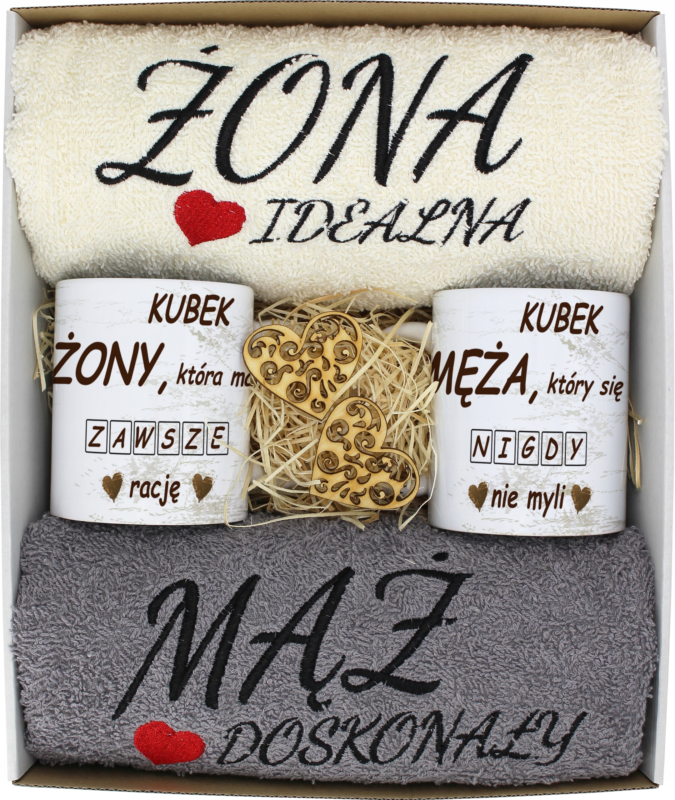 Ślub Żona Mąż Rocznica Ręczniki Kubki