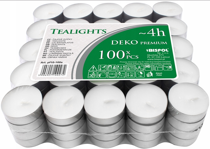 

Bispol Podgrzewacz Tealights Zwykłe 100szt.