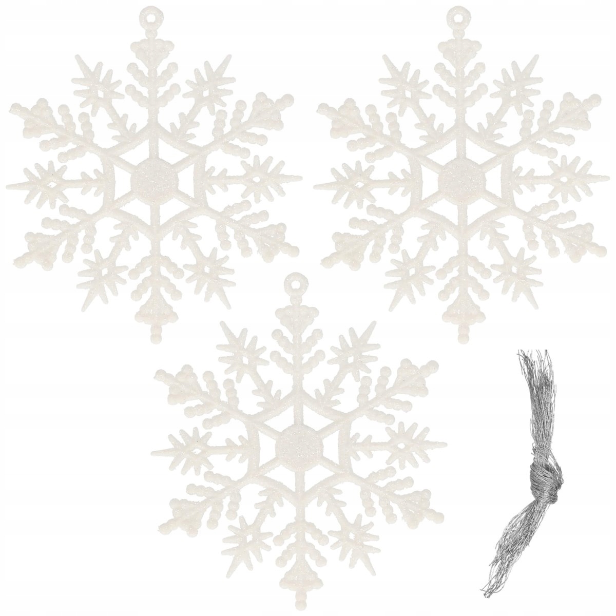 

Bombki Śnieżynki Nietłukące Choinkowe Zestaw 3szt