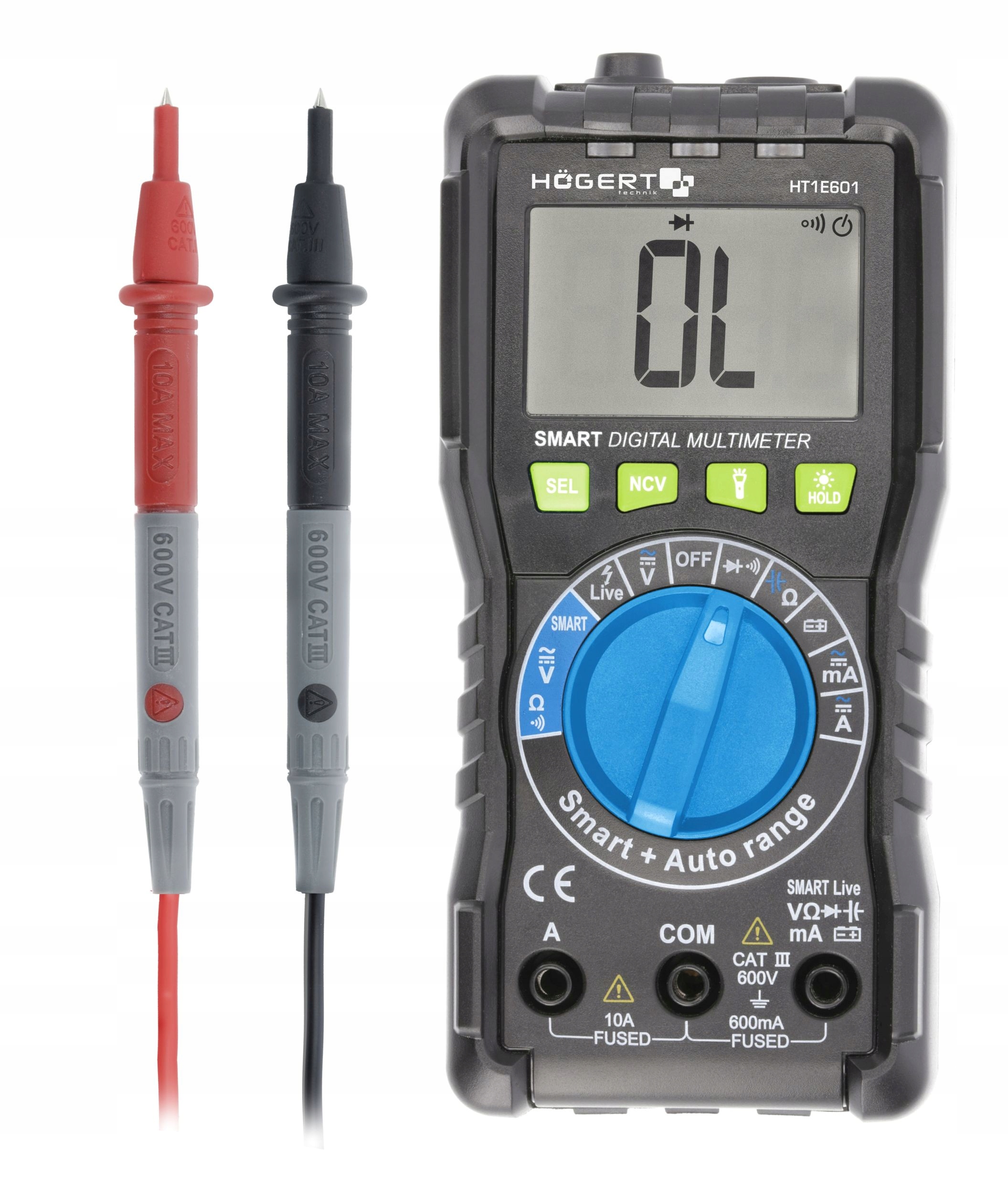 

Hogert Cyfrowy Miernik Multimetr HT1E601 Latarka