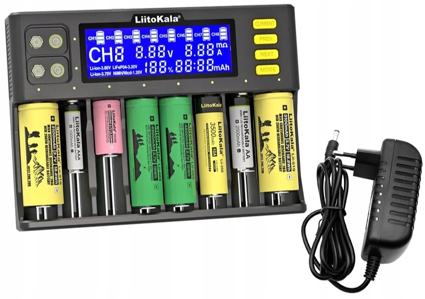 Univerzální nabíječka baterií Aa Aaa, ostatní LiitoKala Lii-S8