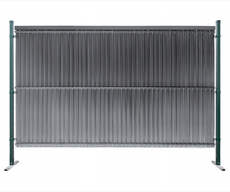 Listwy ogrodzeniowe pionowe wąskie 44-62mm 153x250cm RD03 Szary