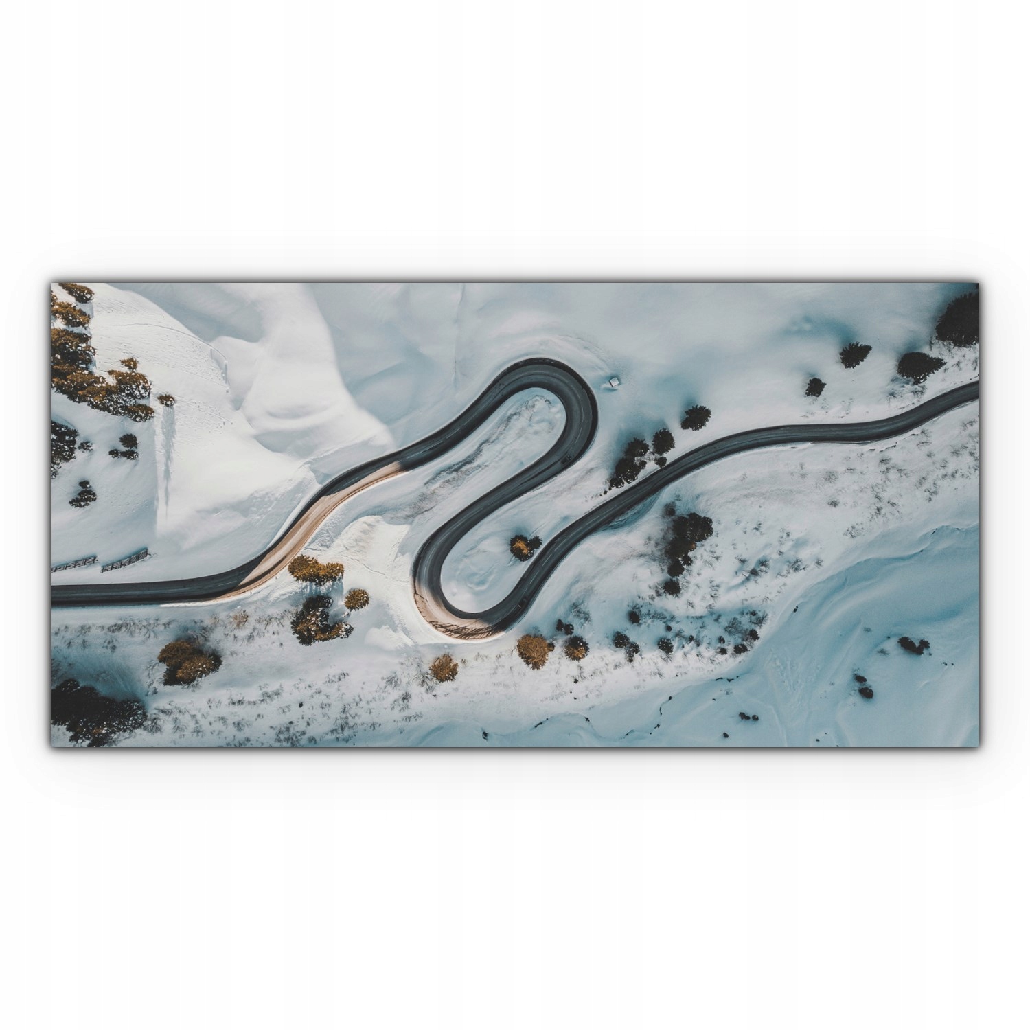 

Canvas płótno do sypialni 140x70 Zima Droga Śnieg