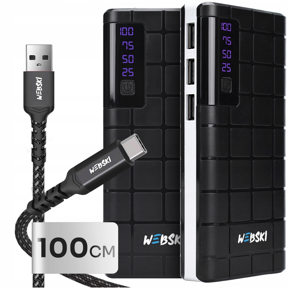 

Power Bank 20000 Kabel Usb Typu C 60W Do Telefonu