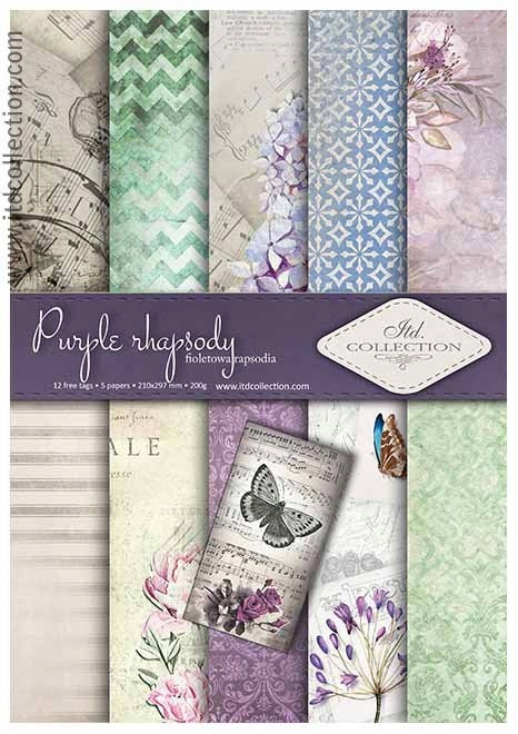 Papier scrapbooking Itd Collection, Purple rhapsod