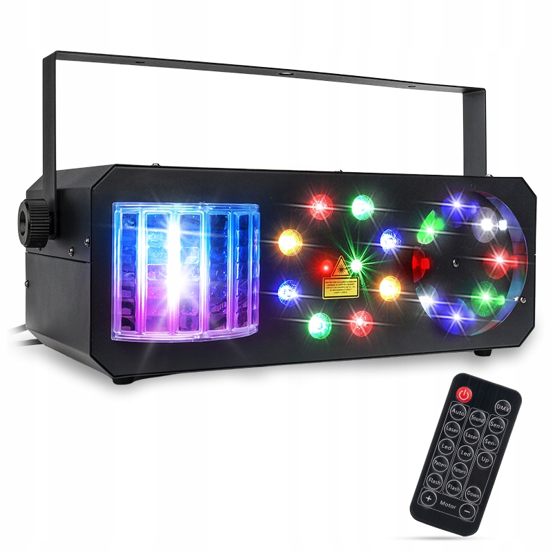 MULTIEFEKT ŚWIETLNY LED DERBY GOBO WASH LASER LIGHT4ME PARTY III V2 PILOT