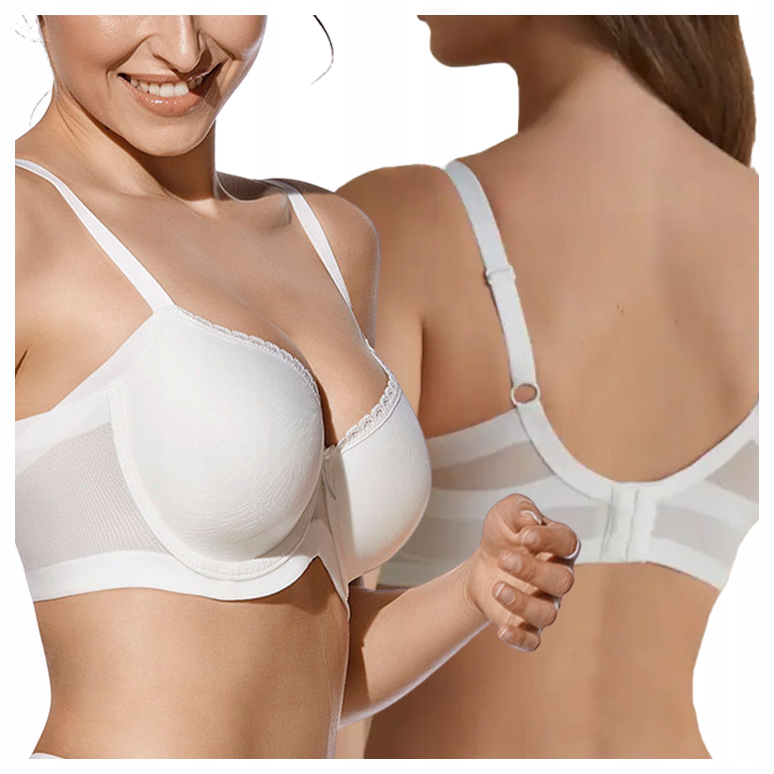 Podprsenka hladká Vyztužená Zesílené boky 105C Violeta Perleťová