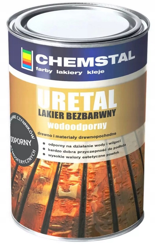 CHEMSTAL URETAL Lakier bezbarwny wodoodporny 1L MAT