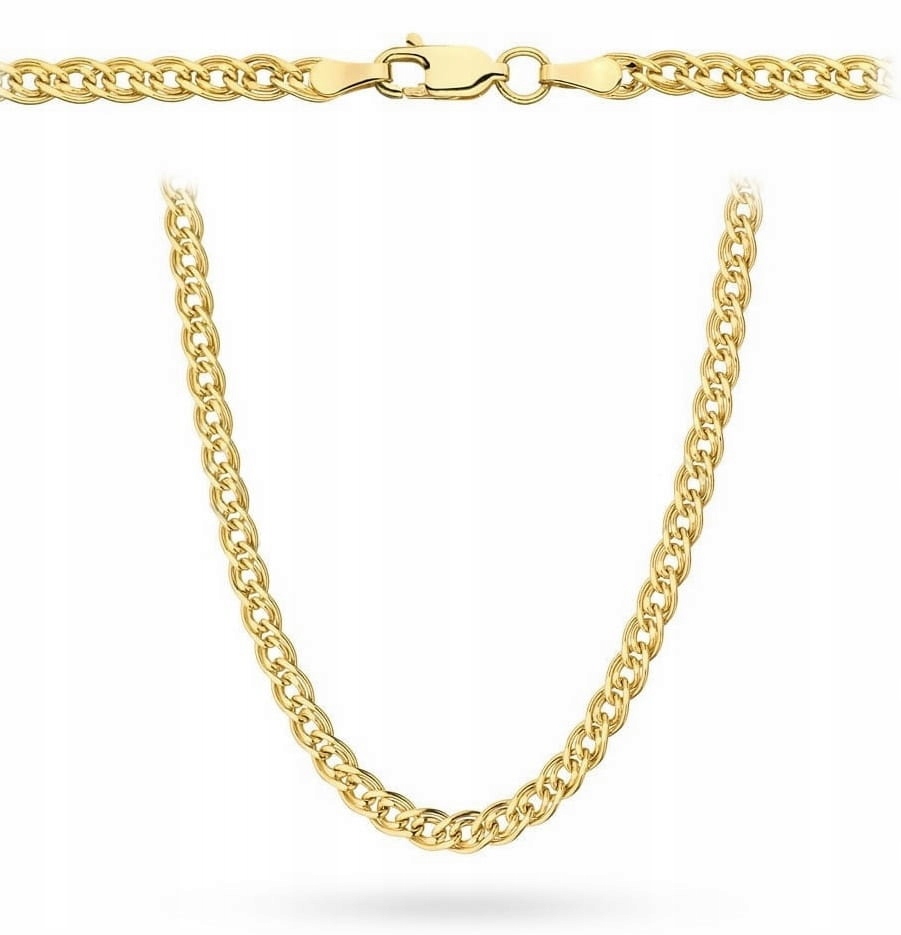 Łańcuszek Złoty Damski Monaliza 4,80 mm Diamentowany pr 585 Grawer