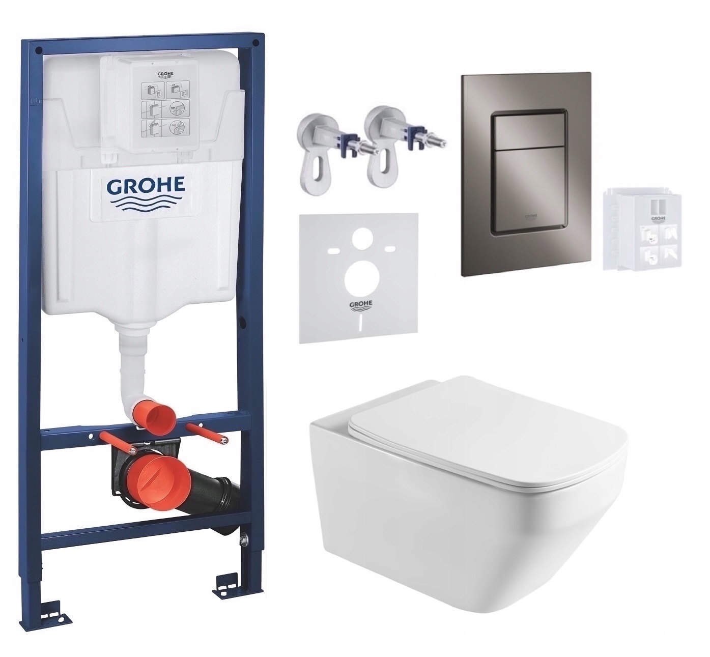 Wc rošt Grohe Rapid Sl s Wc misou Imprese Tornado a tlačidlom grafit