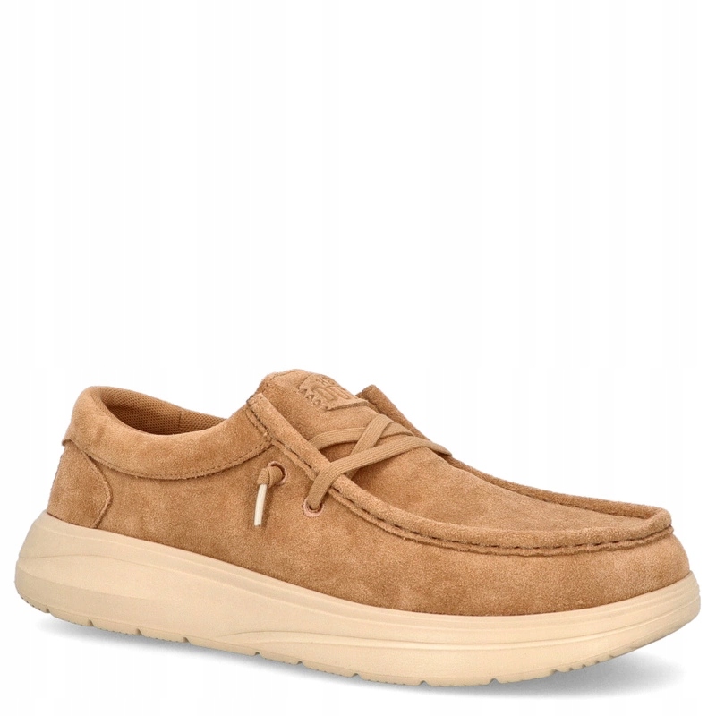 Lehké pánské mokasíny Hey Dude Wally Comf Suede 41975 Camel 41