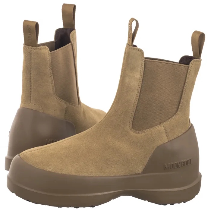 Dámské zimní boty Moon Boot Mb Luna Chelsea Suede Sand 2480050