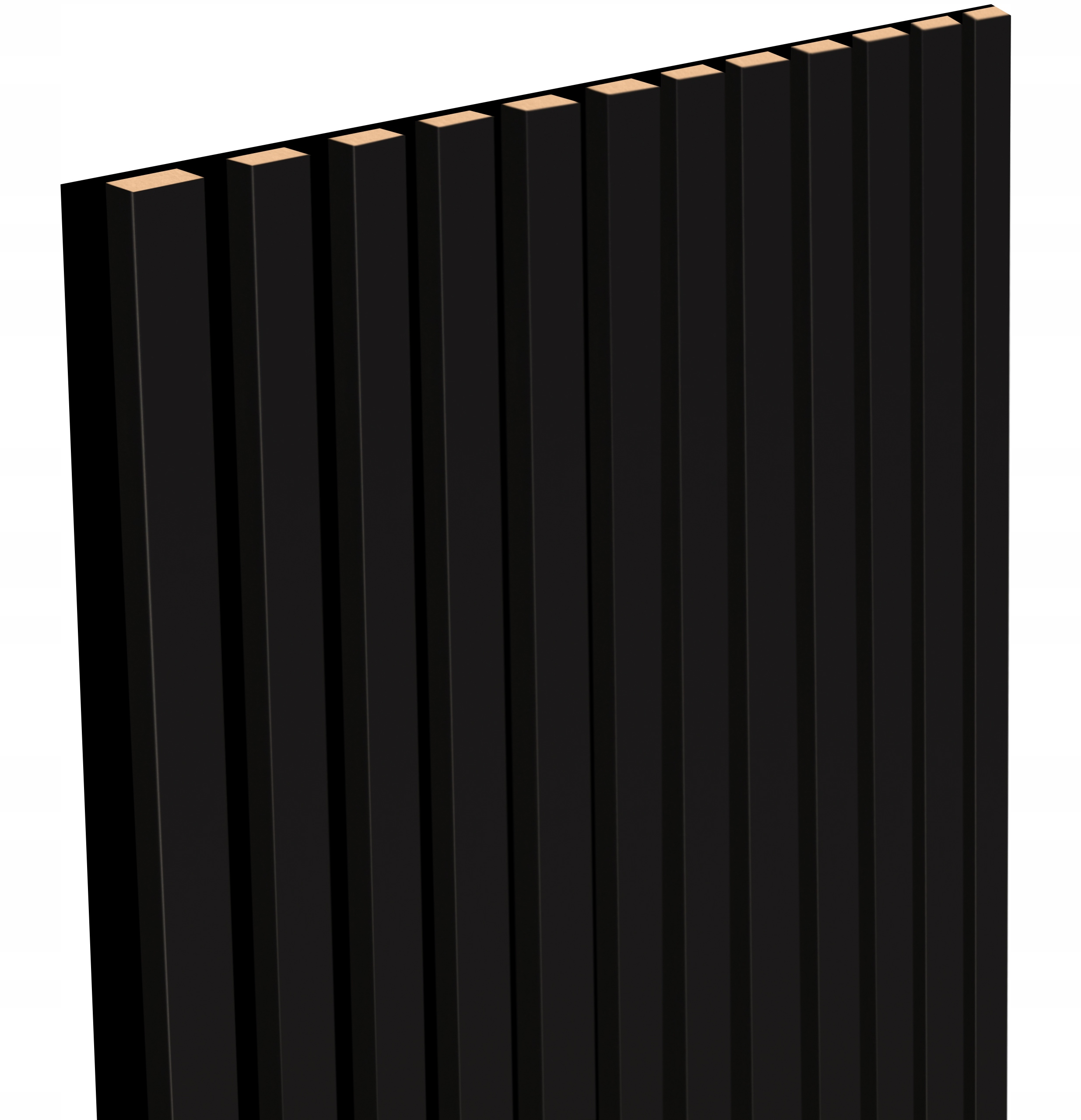 Lamele ścienne na płycie czarne szer 136 cm