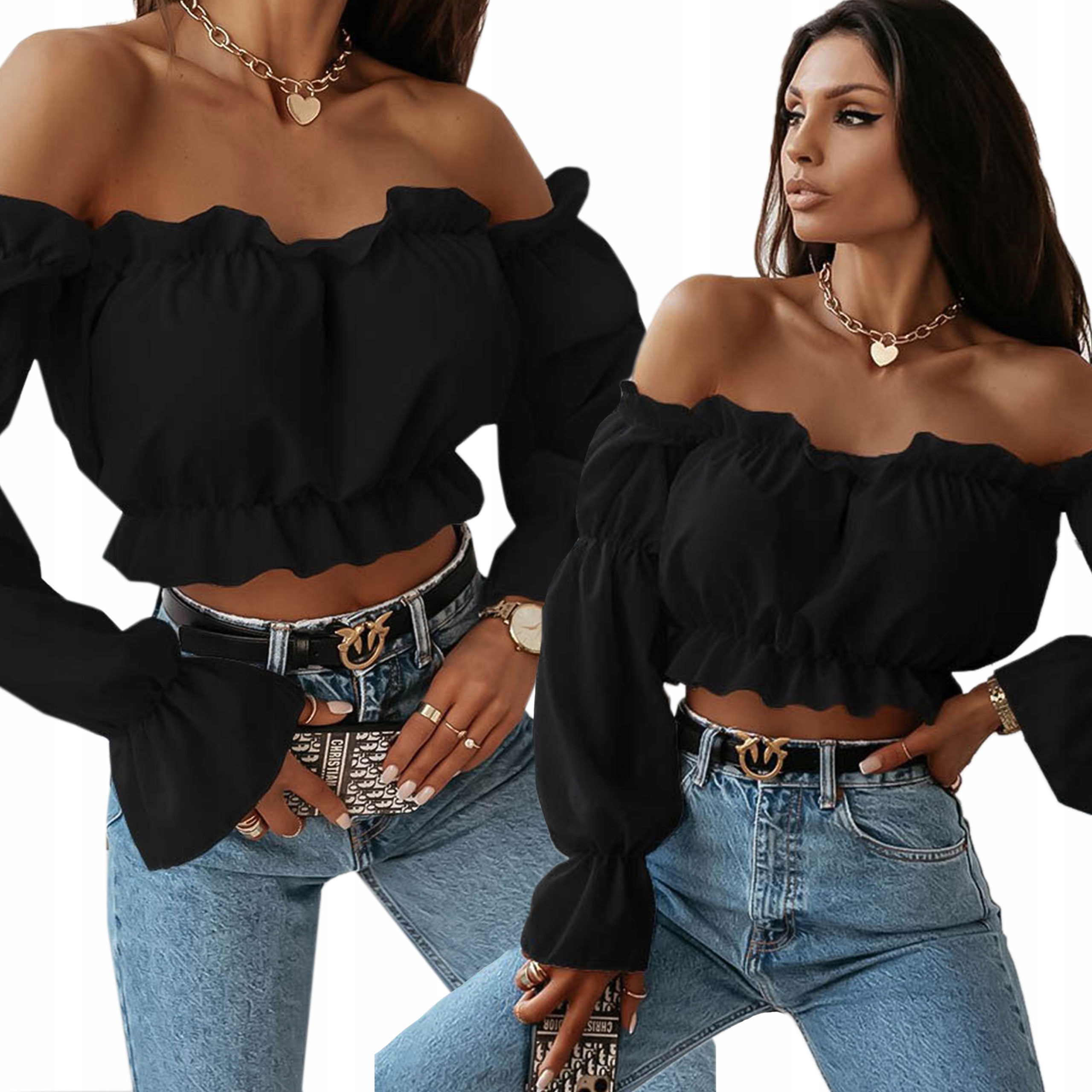 

Bluzka Delikatna Stylowa Hiszpanka Falbana