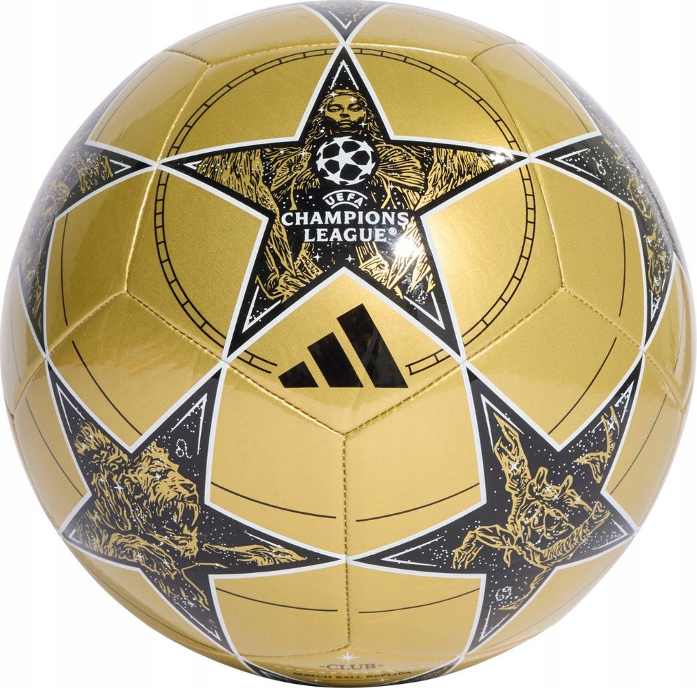 Fotbalový míč Adidas Champions League 25/26 Liga mistrů Zlatá jp1536 r 4