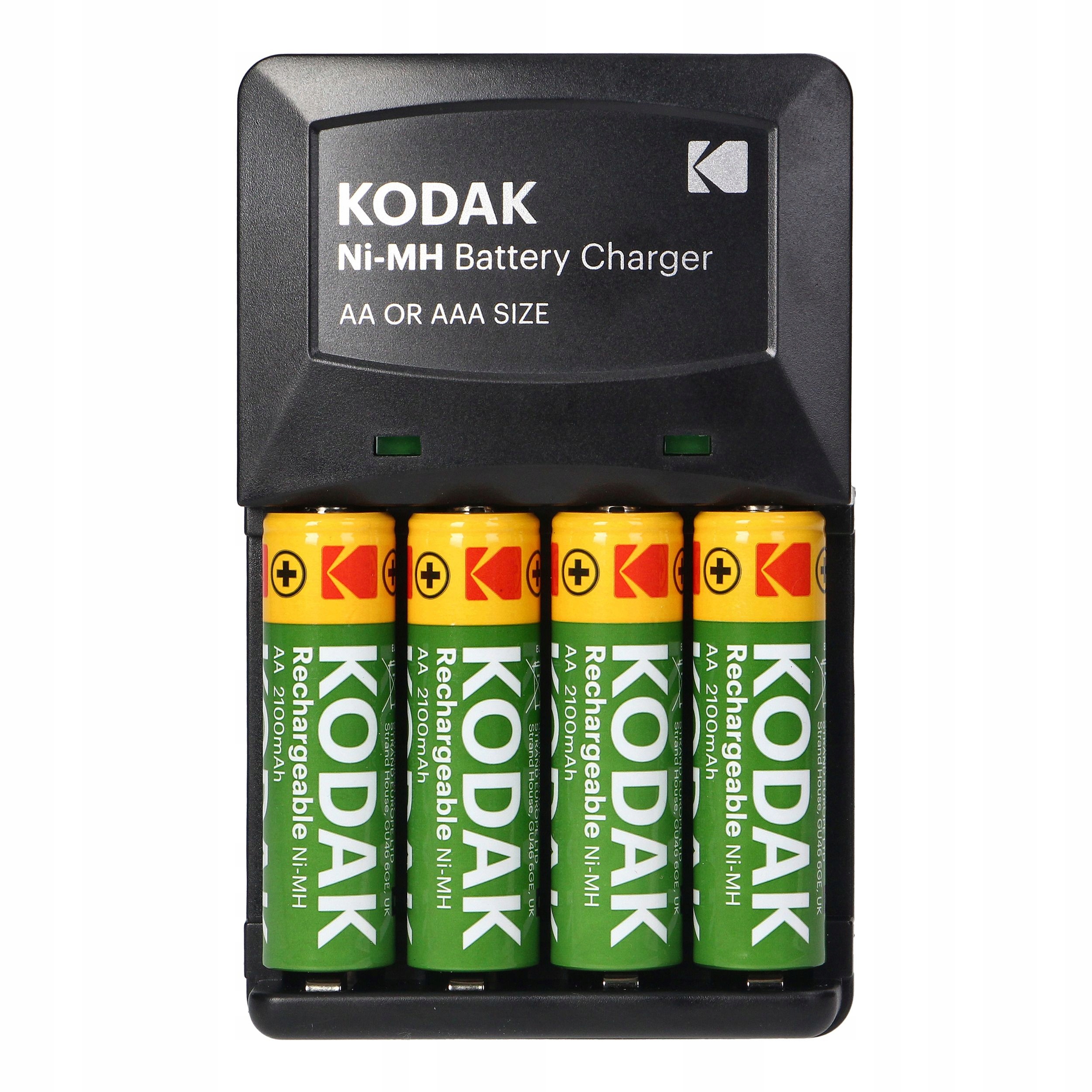 Ładowarka Kodak K620, 4xAA lub AAA + 4 szt. akumulatorków AA 2100mAh