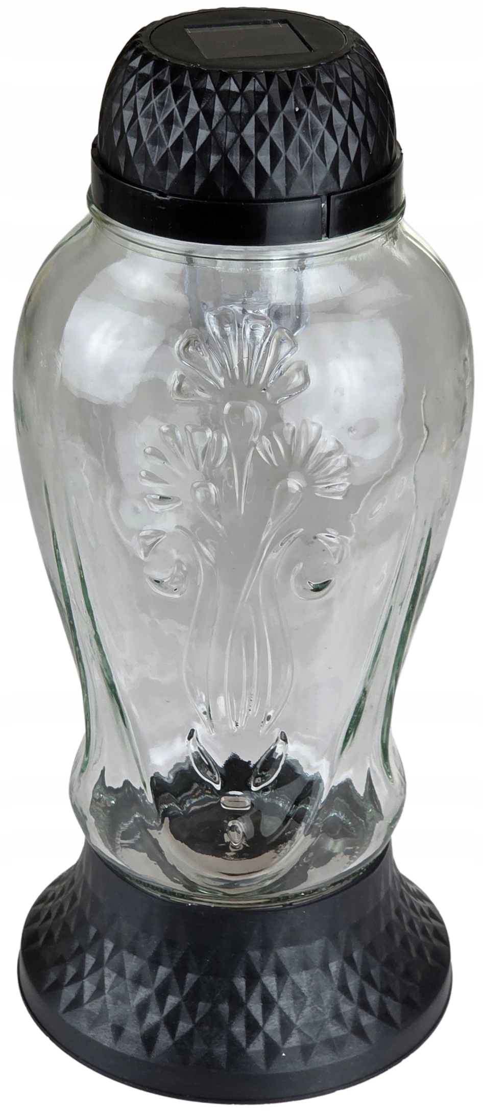 Znicz Solarny LED 25,5 cm – ZNICZE EKO, Wodoodporny, LA 478 CZARNY