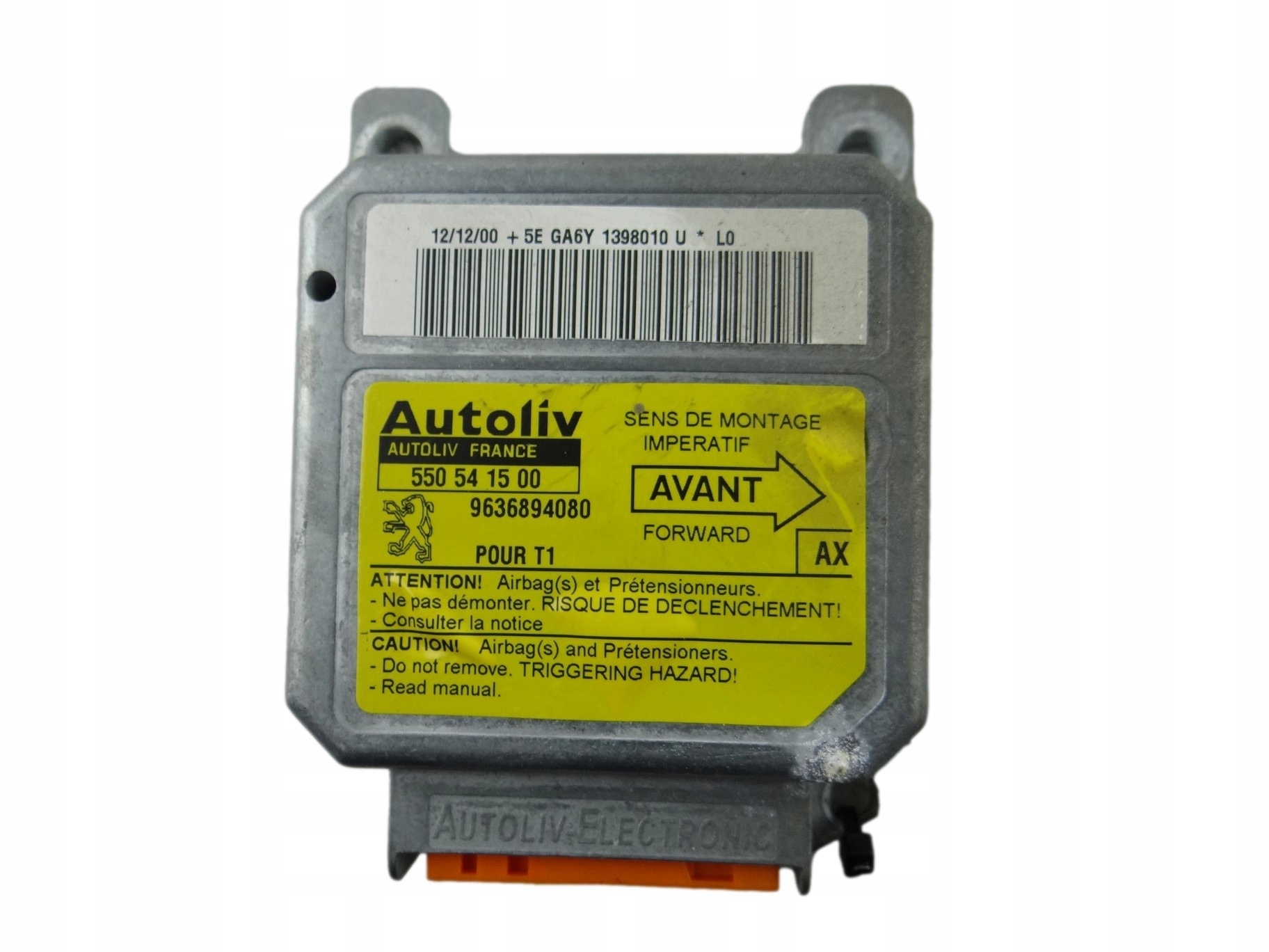 module SENSOR airbag PEUGEOT 206 9636894080
