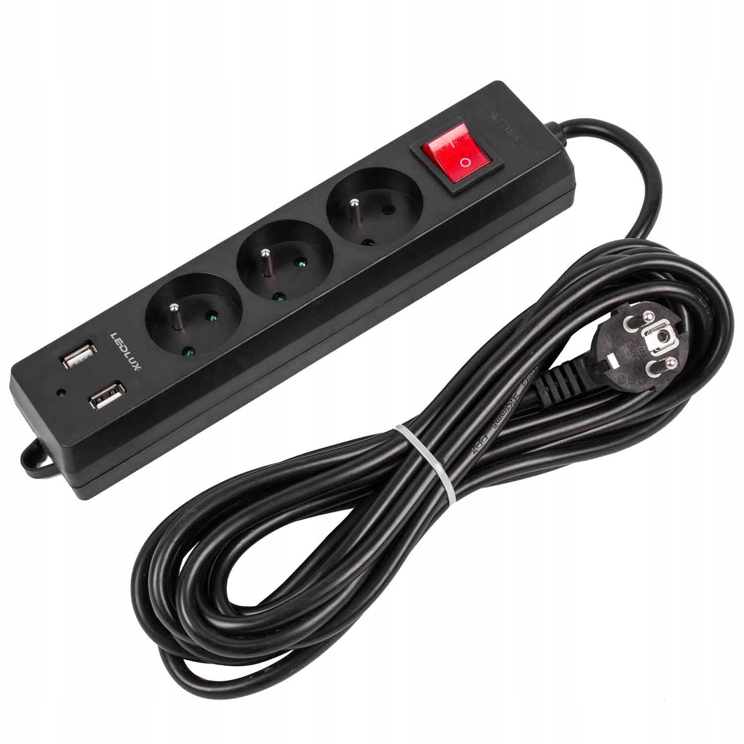PRZEDŁUŻACZ listwa 3m 3 gniazda + 2x USB LEDLUX Kod producenta 4133