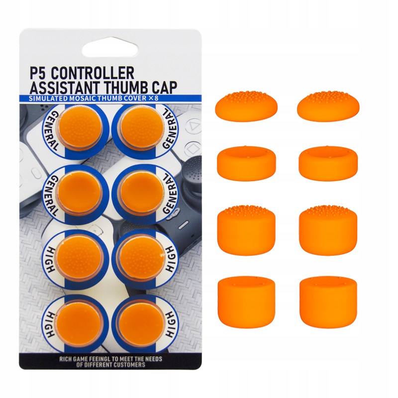 Zestaw 8 nakładek na analogi pada PS5 DualSense /R