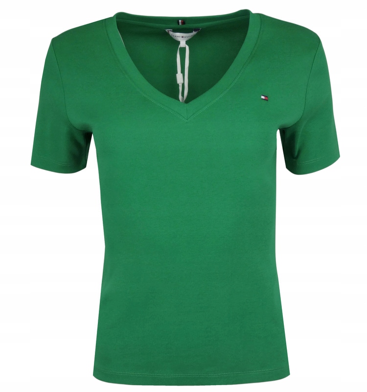 Tommy Hilfiger dámské tričko Slim, zelené, S
