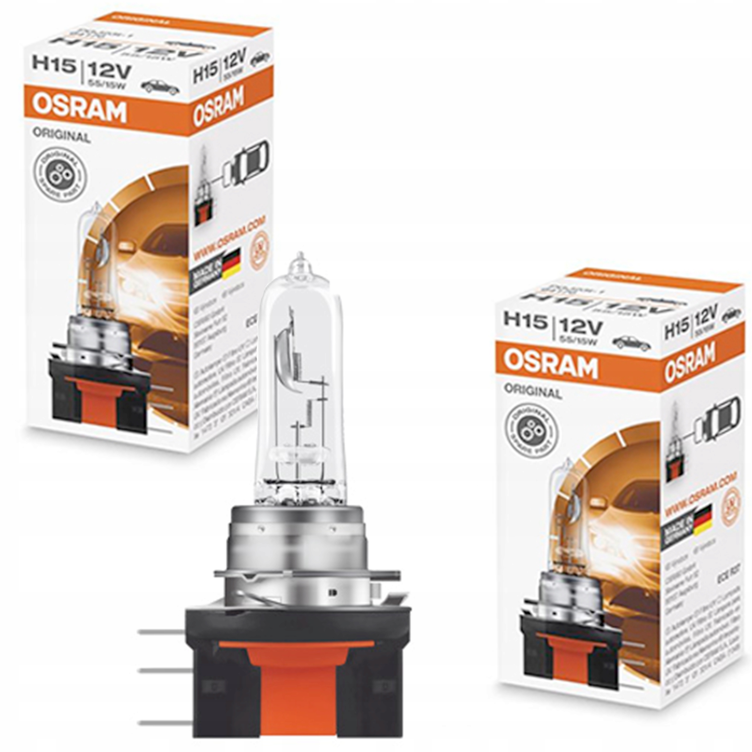 Osram 2x Halogénová žiarovka H15 15/55W Original