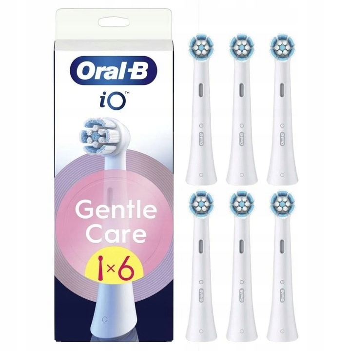 Oral-B iO końcówki do szczoteczki oryginalne Gentle Care białe 6 szt