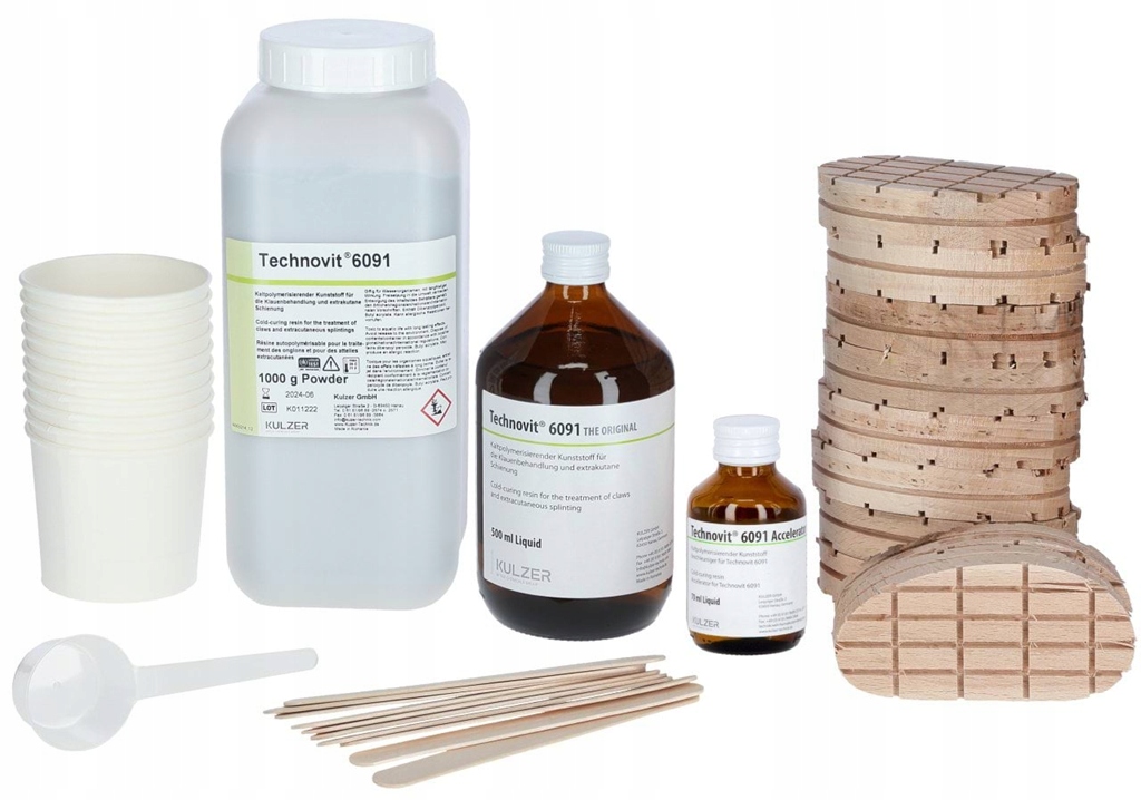 Sada Na Ošetření Racic Pro Dobytek Technovit S Akcelerátorem 10ks Kerbl