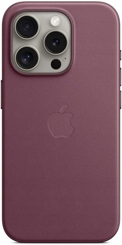 Originální Pouzdro Apple z látky FineWoven pro iPhone 15 Pro Max vínové