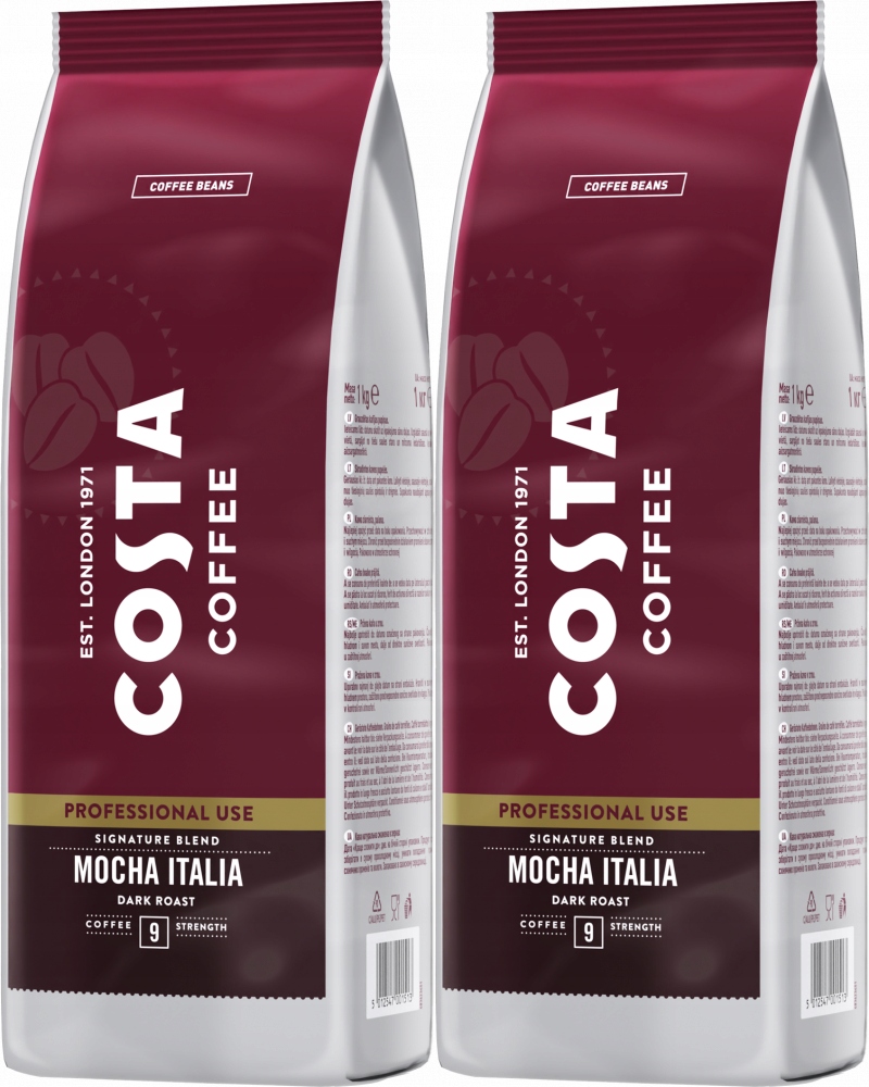 Kawa ziarnista Costa Pro Signature Blend Dark Roast Mocha Italia 1kg x2