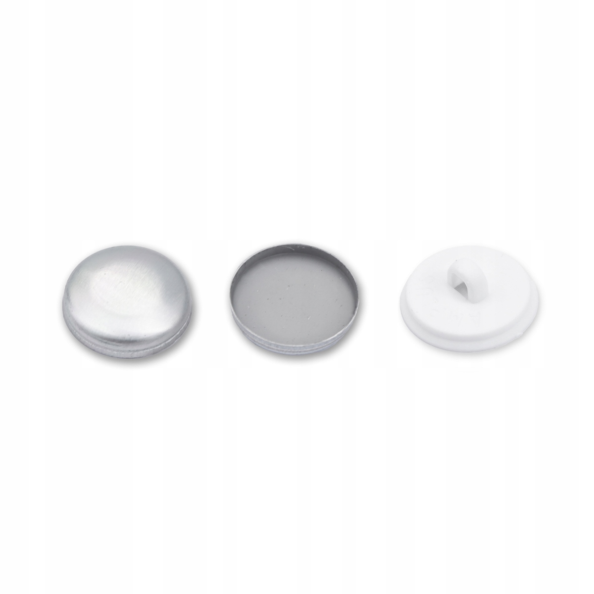 Formičky na knoflíky 17,8mm bílé plastové spodky 1000kpl