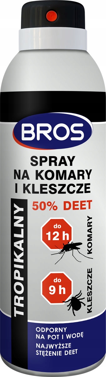 

Bros Spray na komary i kleszcze 180 ml 50% Deet