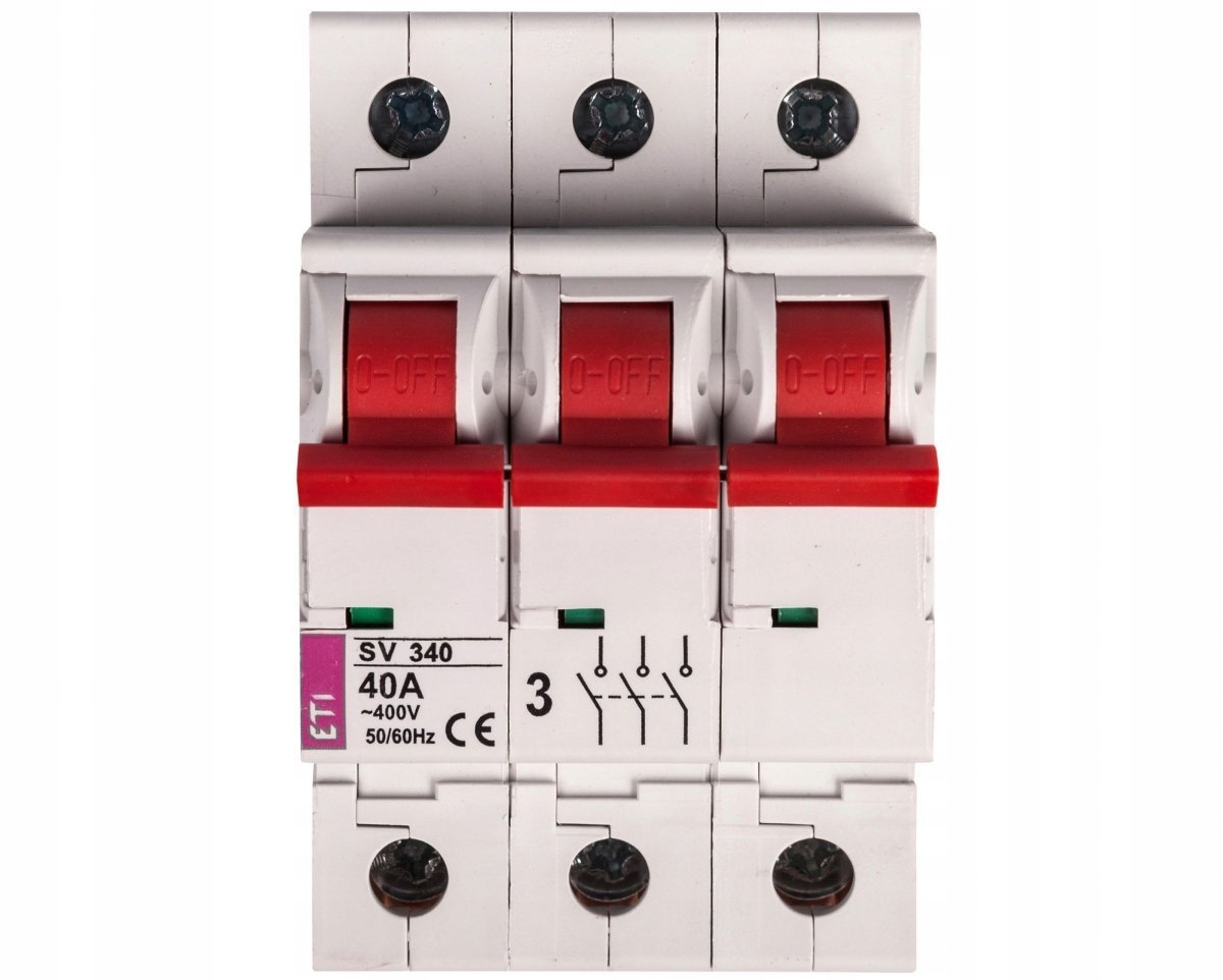 

Rozłącznik modułowy 40A 3P 400V Sv 340
