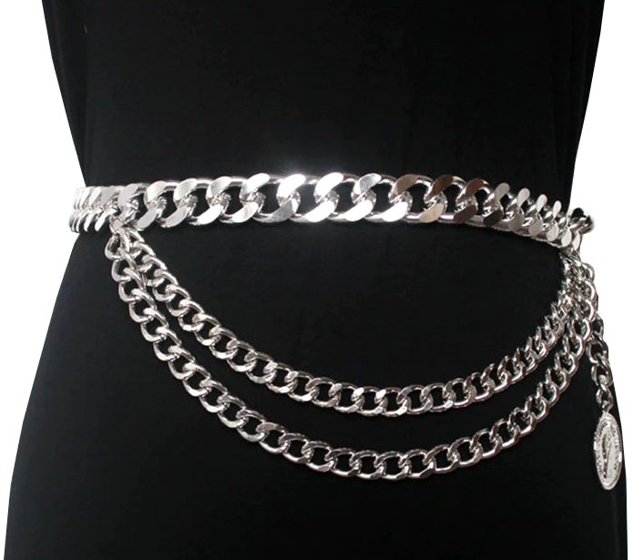 

Pasek Srebrny Damski Metalowy łańcuch do Tali