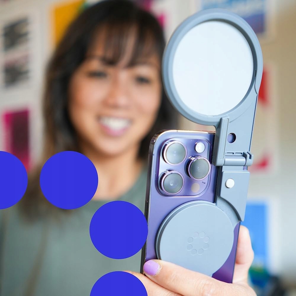 JOBY Beamo Magnetyczne Ringlicht LED Do iPhone i Smartfonów Szare — miniatura 5