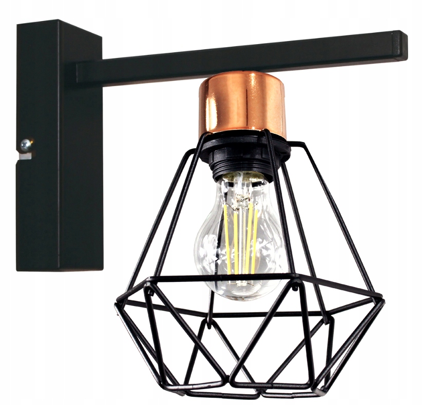 

Kinkiet Lampa Ścienna Diamond Miedź Led Druciak
