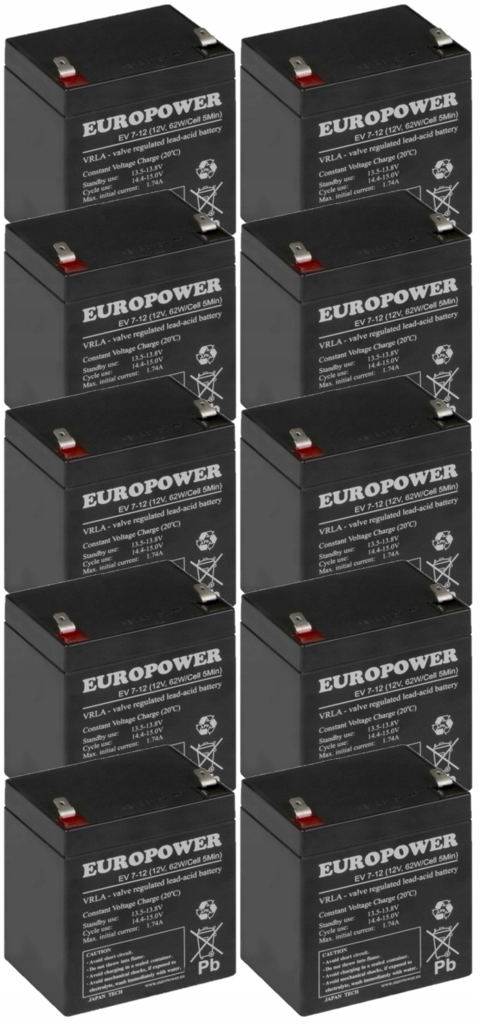 TBC1 Baterie Zestaw Akumulatorów Do Ups Apc Eaton Powerwalker 10x Ev 7-12