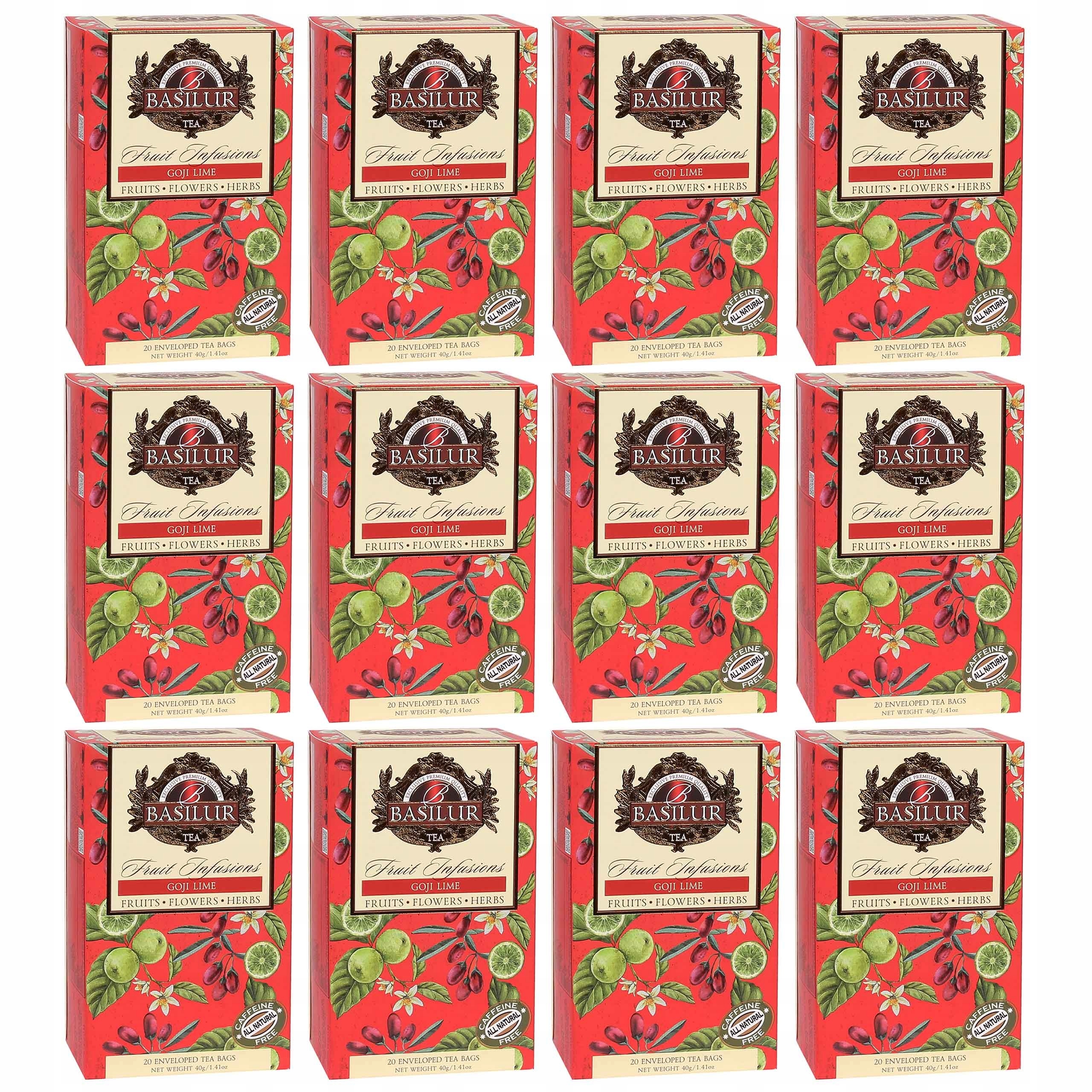 Levně Basilur Ovocný čaj bez kofeinu v sáčcích 20 x 2 g