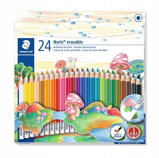 

Kredki Staedtler wymazywalne 24 z gumką