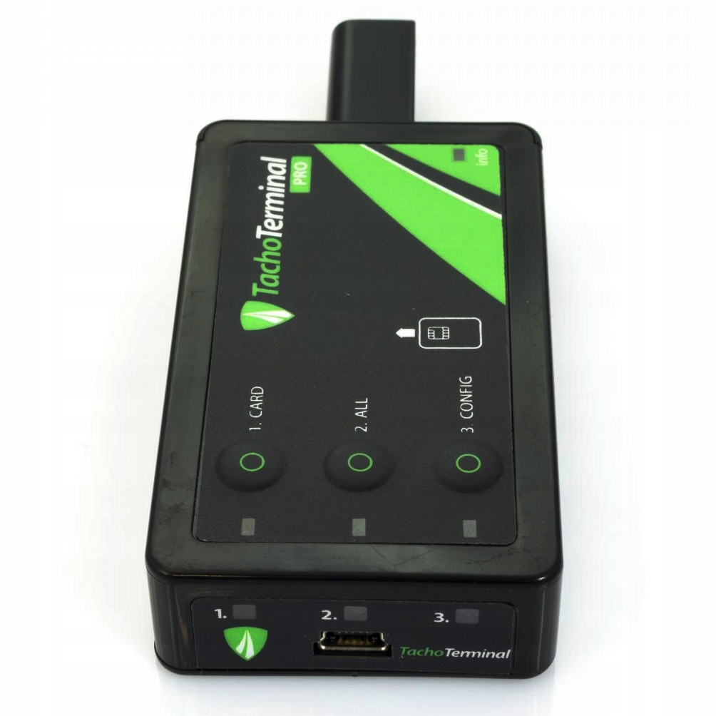 CZYTNIK TACHOGRAFU TACHOTERMINAL PRO 2 PROGRAM Functions reading driver card inserted in the tachograph reading driver card inserted in the device slot tachograph reading infringement reports reports on the vehicles