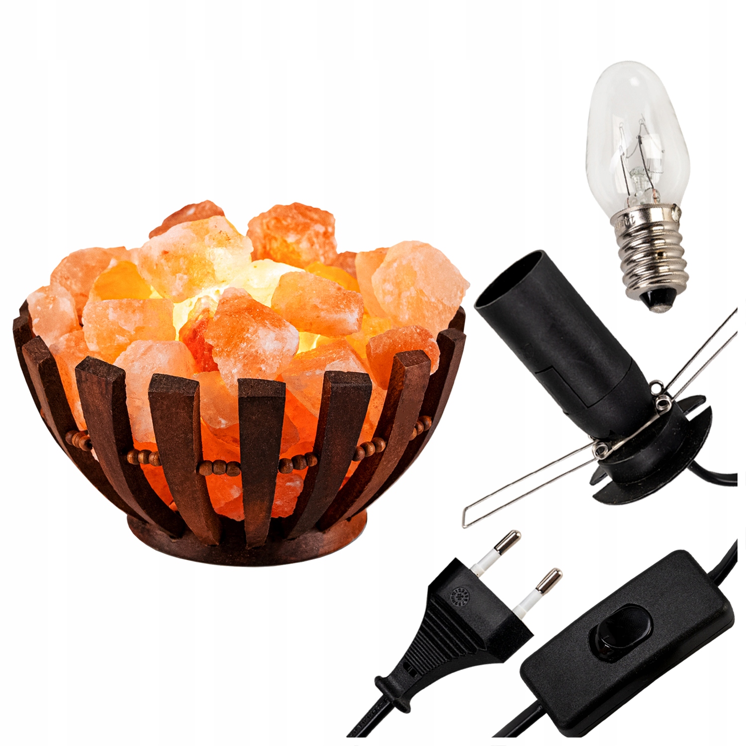 Lampa solna Miska Drewniana biurko Lampka nocna do sypialni